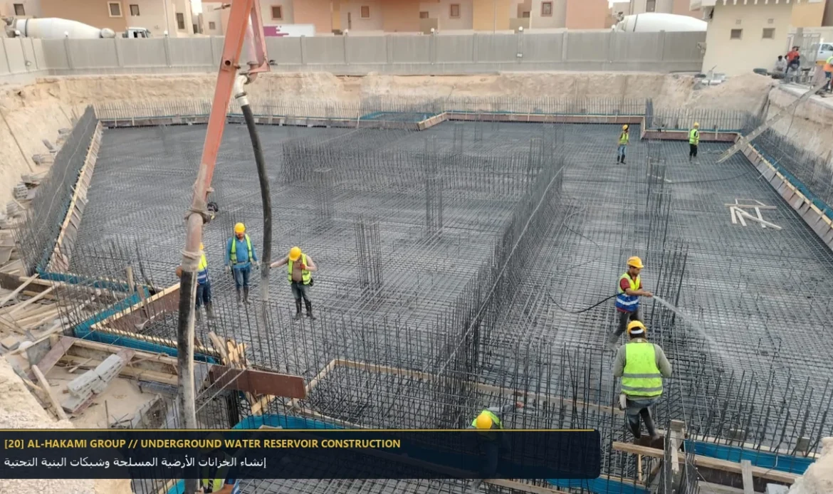 Underground Reinforced Concrete Water Tank Construction - Hakami Group