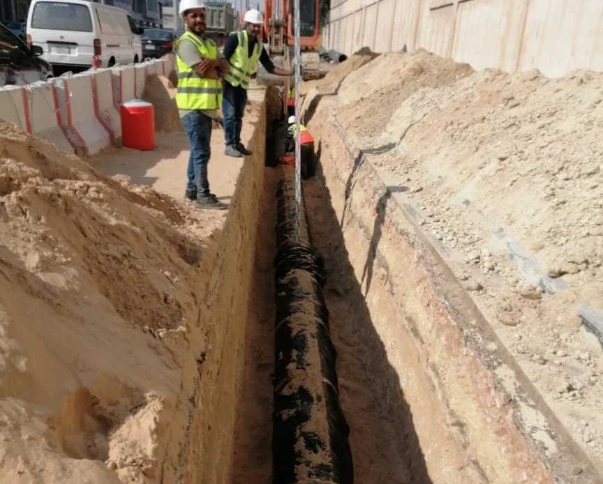 Water and Sewage Pipeline Trenching Installation Works - Hakami Group